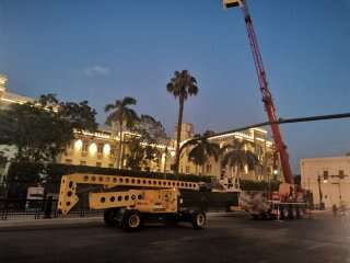 إنارة ميدان التحرير